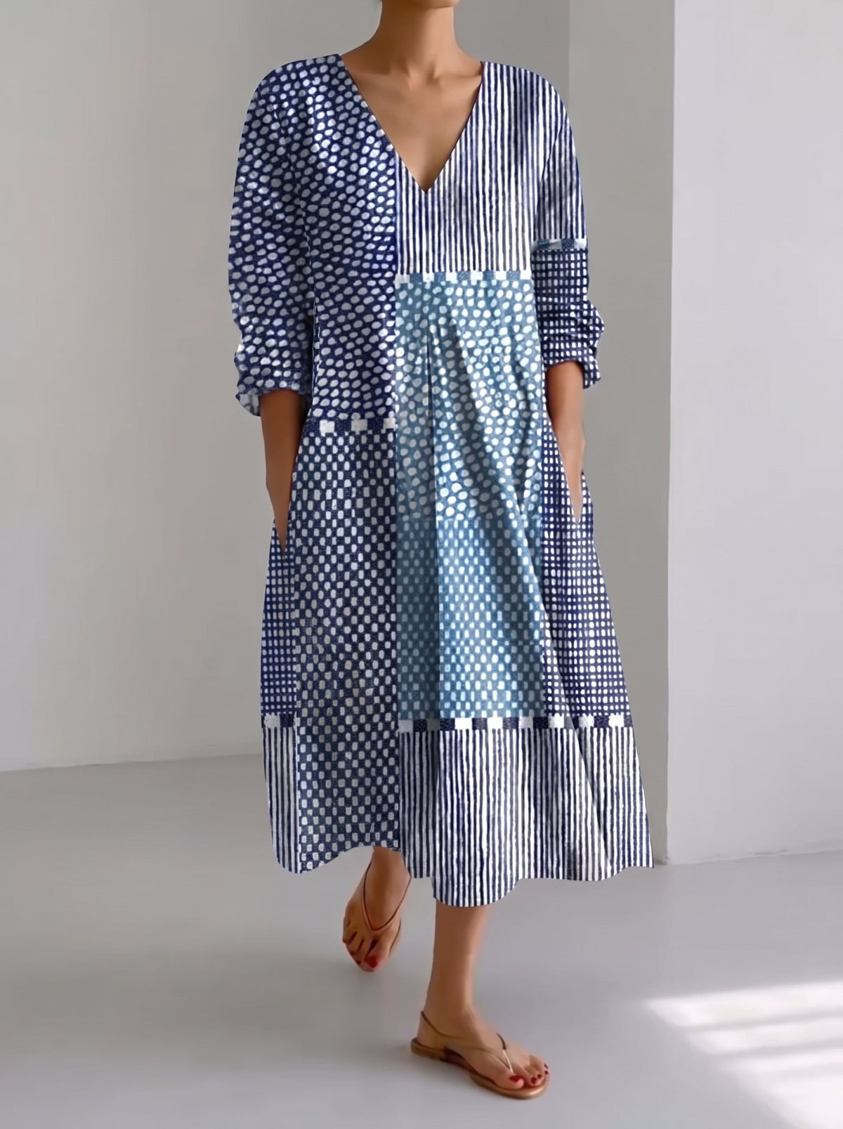 Vestido Amplio Primaveral Ilaria - Corte Envolvente para Mujer