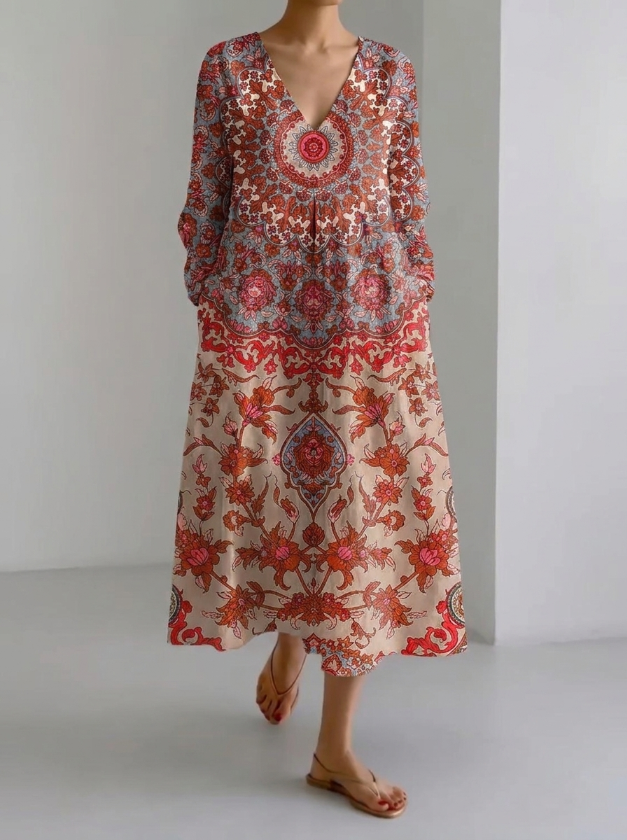 Vestido Midi Relajado Lavinia - Corte Cómodo para Mujer