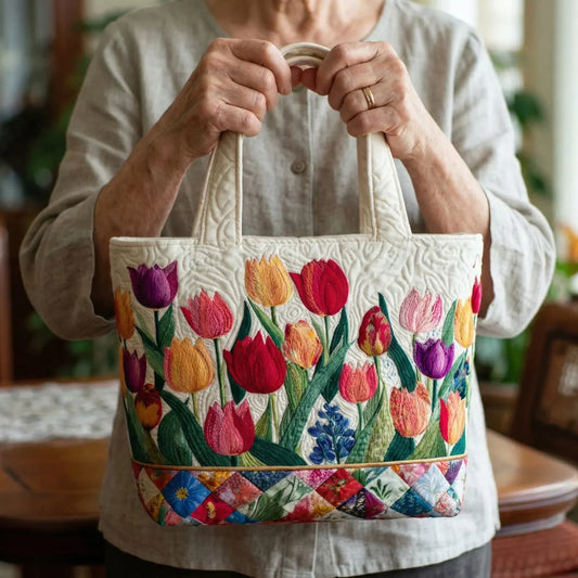 Bolso Artesanal - Jardín de Tulipanes