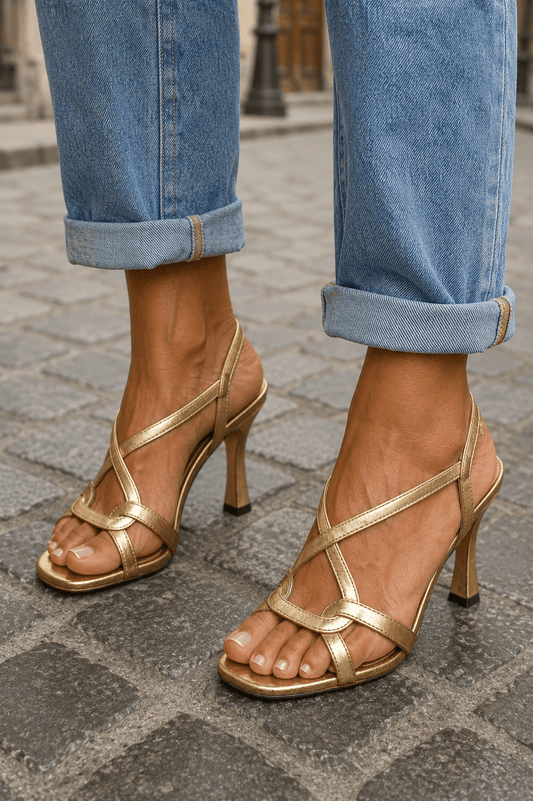 Verónica | Sandalias elegantes doradas | Siena Varelli