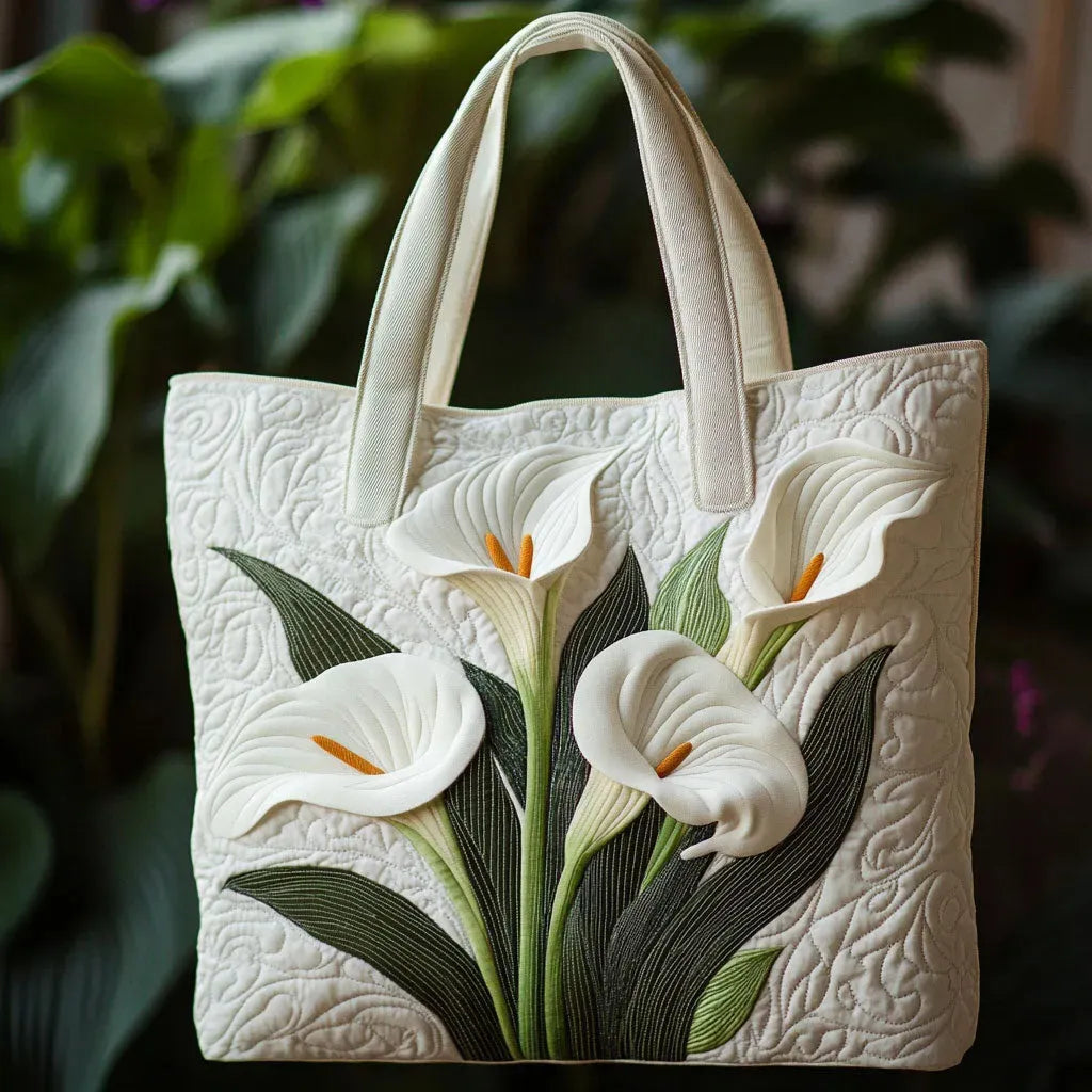 Bolso Artesanal - Lirios Blancos