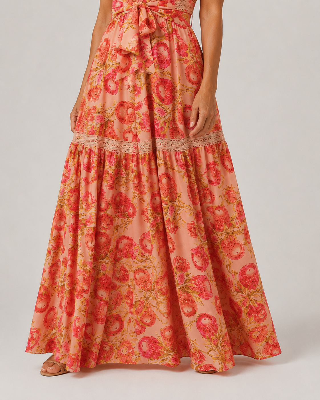 Mónica Vestido Maxi Camisero Floral