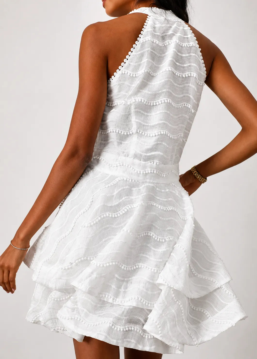 Vestido Bianca White Broderie