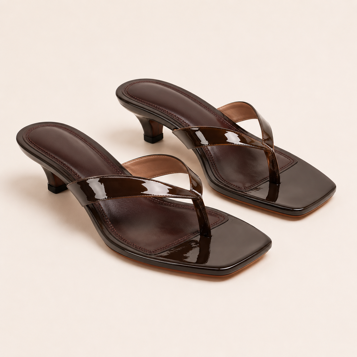 Marbella | Sandalias de tacón bajo acolchado