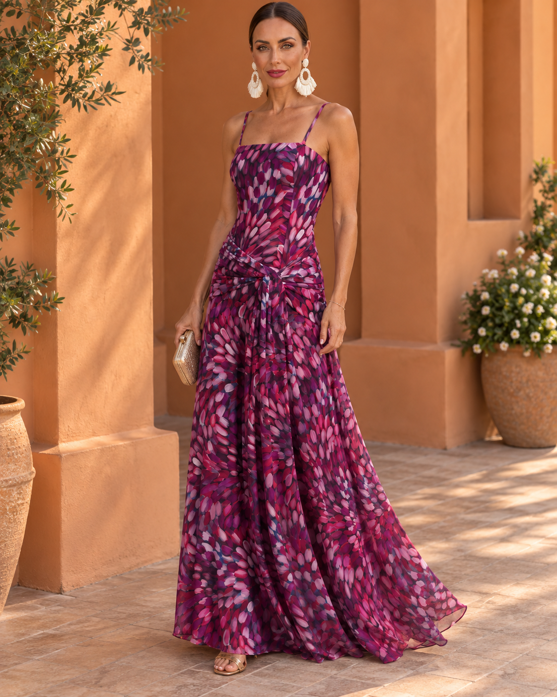 Ilaria Vestido Maxi Estampado