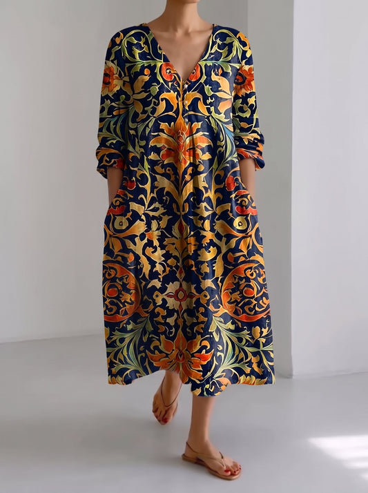 Vestido Largo Primaveral Vittoria - Corte Fluido para Mujer