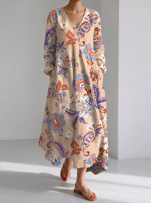 Vestido Oversize de Lino Serena - Corte Amplio para Mujer