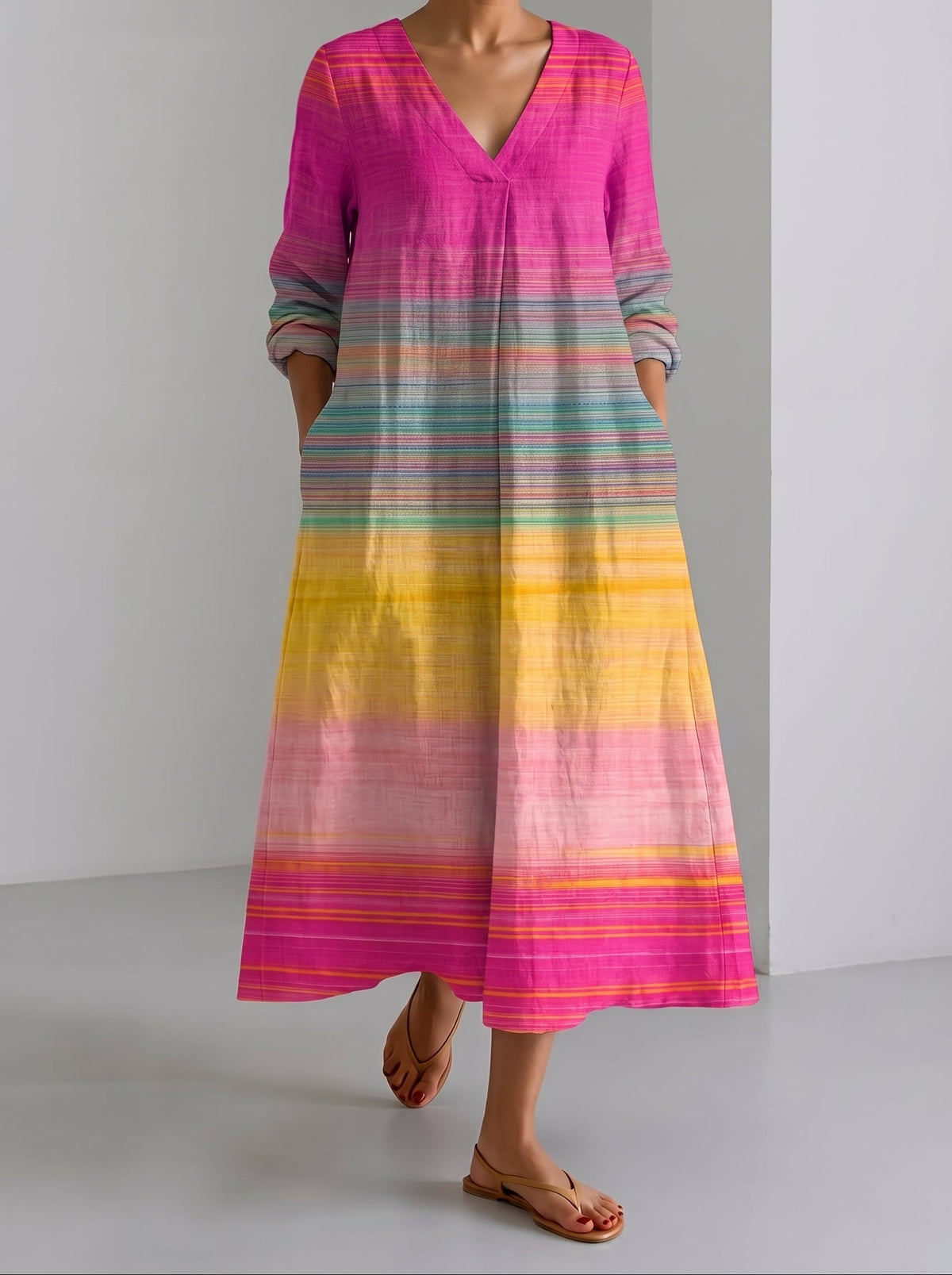 Vestido Suave Primaveral Ornella - Corte Envolvente para Mujer