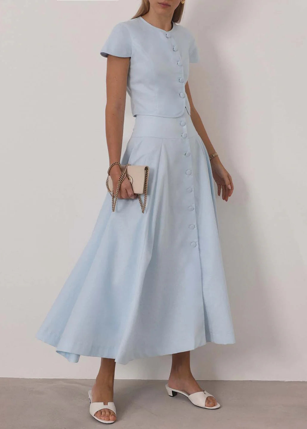 Rossala Blue Linen Set