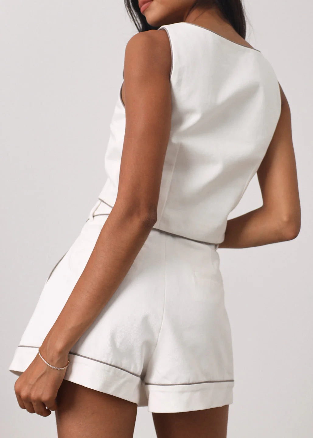 Shola White Denim-Set