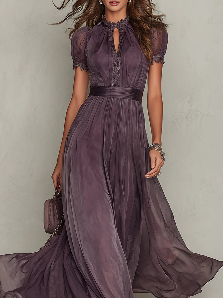 Robe Longue Flavia en Tissu Luxueux - Élégance Inégalée chez Maison Claire et Sylvie