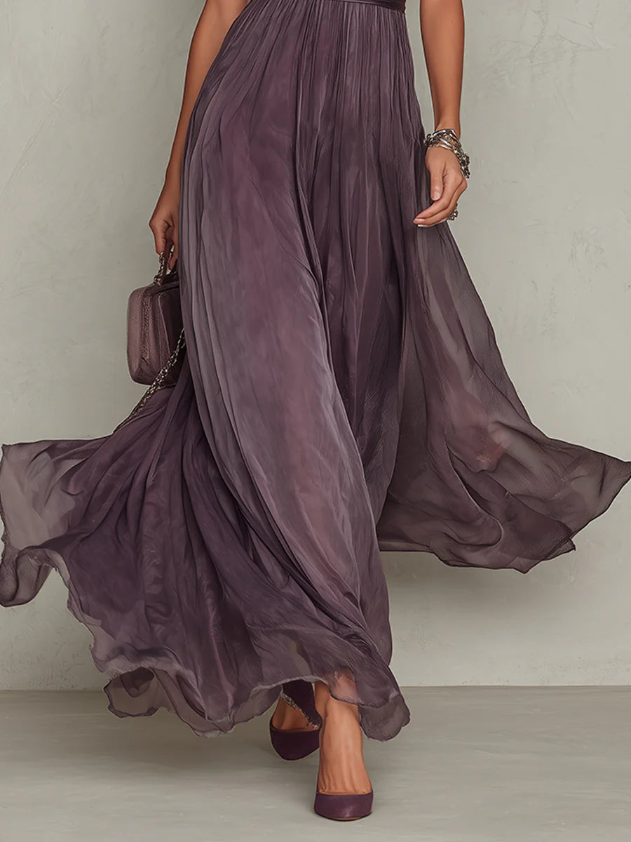 Robe Longue Flavia en Tissu Luxueux - Élégance Inégalée chez Maison Claire et Sylvie