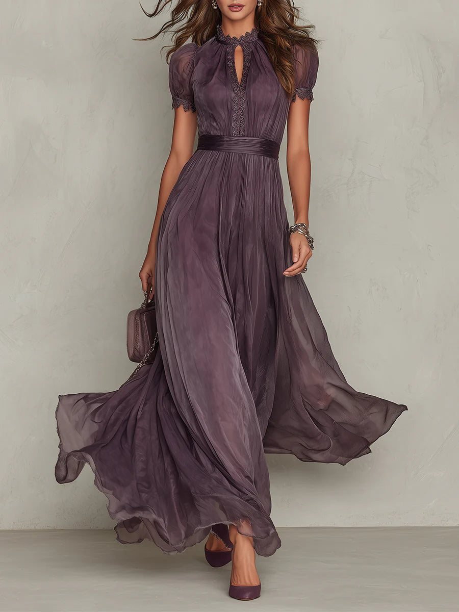 Robe Longue Flavia en Tissu Luxueux - Élégance Inégalée chez Maison Claire et Sylvie