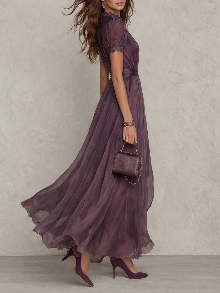 Robe Longue Flavia en Tissu Luxueux - Élégance Inégalée chez Maison Claire et Sylvie