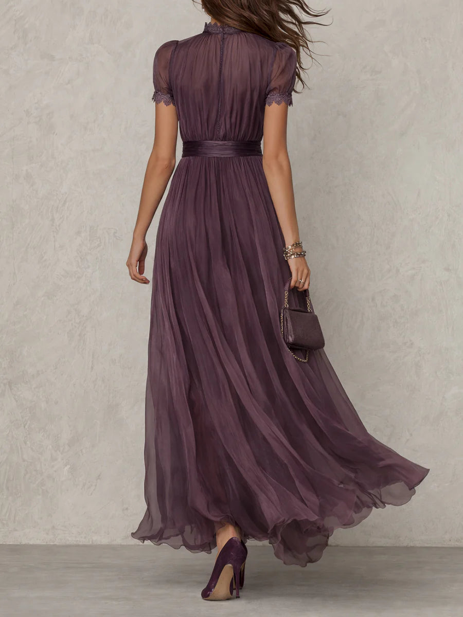 Robe Longue Flavia en Tissu Luxueux - Élégance Inégalée chez Maison Claire et Sylvie