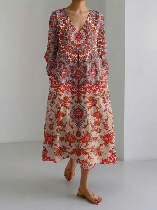 Vestido Midi Relajado Lavinia - Corte Cómodo para Mujer