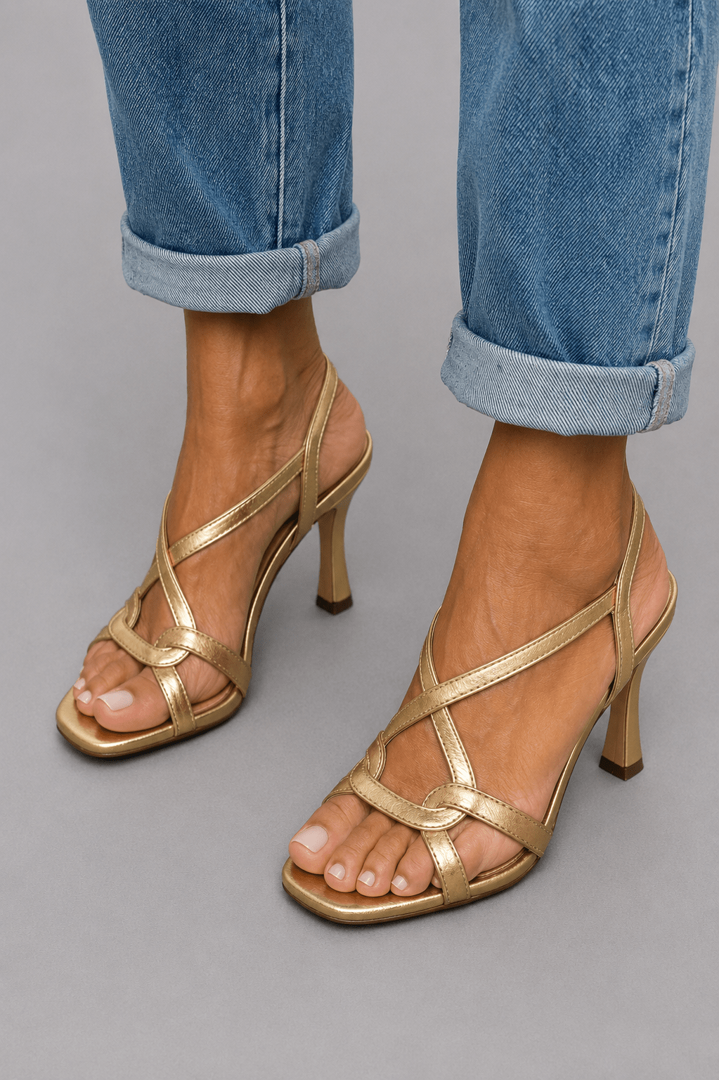 Verónica | Sandalias elegantes doradas | Siena Varelli